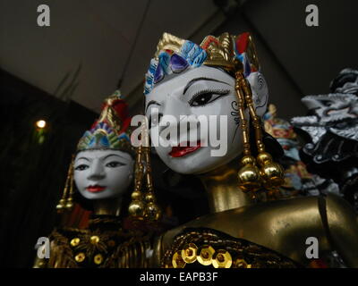 Wayang Golek, Wayang Marionette aus Holz gefertigt Stockfoto