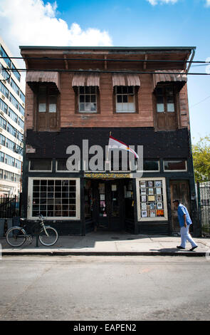 Die gefleckte Katze Jazz Club. Frenchmen Street. New Orleans, Louisiana Stockfoto