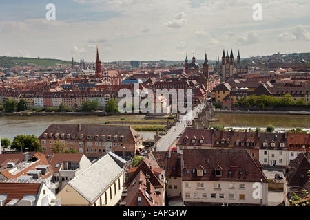 Würzburg: Blick von der Festung Marienberg Stockfoto