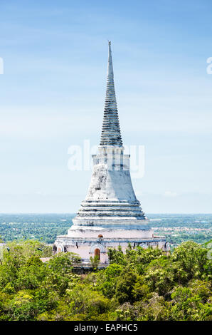 Pagode am Berg am Phra Nakhon Khiri Tempel, archäologische Stätte in Phetchaburi Provinz von Thailand Stockfoto