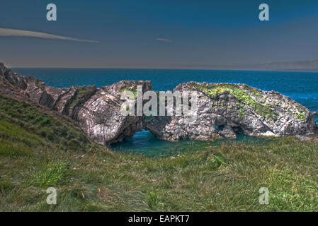 Lulwoth Knautsch-Bucht und Stair Hole. Lulworth Dorset. England, Uk Stockfoto