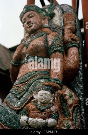 Skulptur in Kota Gede Kotagede in Yogyakarta auf Java in Indonesien in Südostasien im Fernen Osten. Reisen Stockfoto