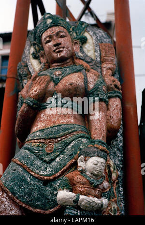 Skulptur in Kota Gede Kotagede in Yogyakarta auf Java in Indonesien in Südostasien im Fernen Osten. Reisen Stockfoto