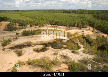 Entnahme von Sand im Nordosten Lettlands Stockfoto