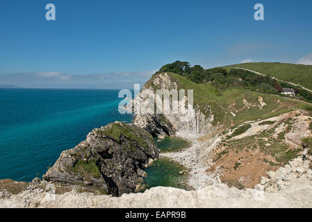 Lulwoth Knautsch und Stair Hole. Lulworth Dorset. England, Uk Stockfoto