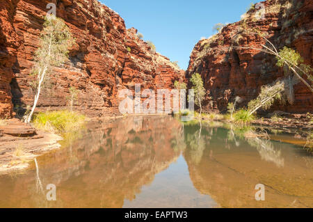 Pool im Kalamina Gorge, Karijini NP, WA, Australien Stockfoto