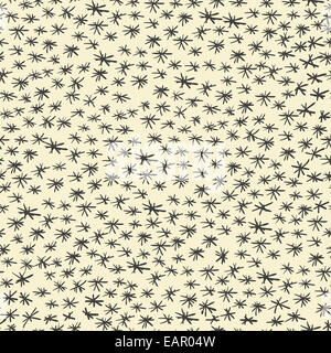 Handgezeichnete Sternchen Musterdesign. Vektor Stockfoto