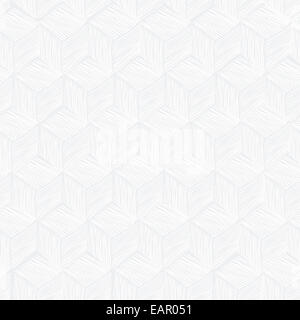 Sich wiederholende Würfel handgezeichneten Musterdesign. Vektor Stockfoto