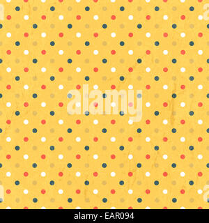 Nahtlose bunte Polka Dots Muster mit texturierte Schicht, Vektor Stockfoto
