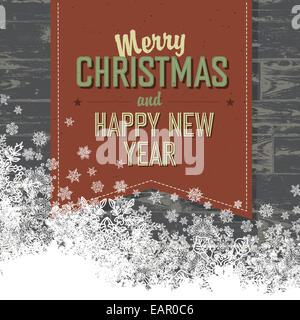 Lustige Weihnachtskarte mit isolierten Raum für Text.Vector Stockfoto