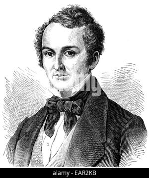 Gustav Albert Lortzing, 1801-1851, ein deutscher Komponist, Librettist, Schauspieler, Sänger und Dirigent, Porträt von Gustav Albert Lort Stockfoto