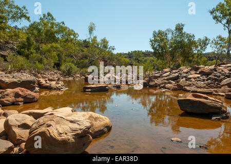 Murchison River unterhalb Ross Graham Lookout in Kalbarri NP, WA, Australien Stockfoto