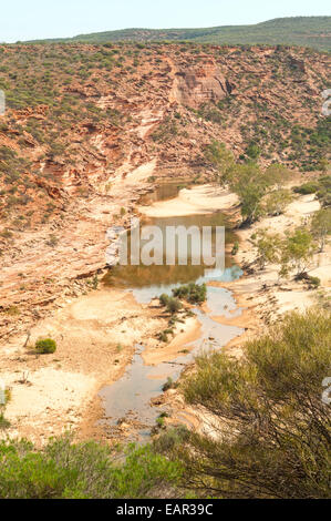 Blick vom Z Bend Lookout, Kalbarri NP, WA, Australien Stockfoto