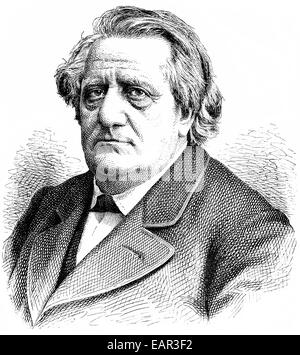 Franz Paul Lachner, 1803-1890, ein deutscher Komponist und Dirigent, Porträt von Franz Paul Lachner, 1803-1890, Ein Deutscher Ko Stockfoto