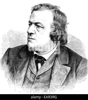 August Wilhelm Julius Rietz, 1812-1877, ein deutscher Dirigent, Komponist und Kompositionslehrer, Portrait von August Wilhelm Jul Stockfoto