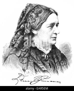Clara Josephine Schumann, 1819-1896, deutscher Pianist und Komponist, Porträt von Clara Josephine Schumann, 1819-1896, Eine Deuts Stockfoto