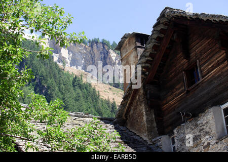 Walserhaus, Ossola Tal, VCO, Formazza Tal, Piemont, Italien Stockfoto