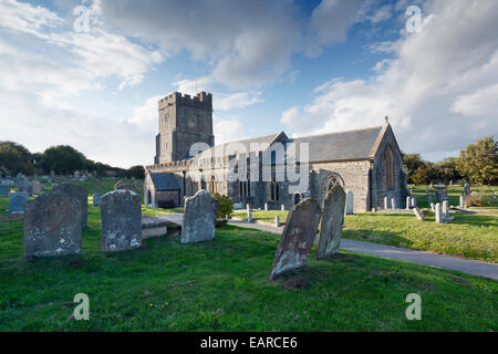 St. Marienkirche, Berrow. Somerset, England, Vereinigtes Königreich. Stockfoto