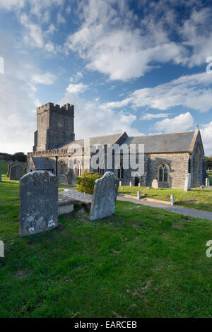 St. Marienkirche, Berrow. Somerset, England, Vereinigtes Königreich. Stockfoto