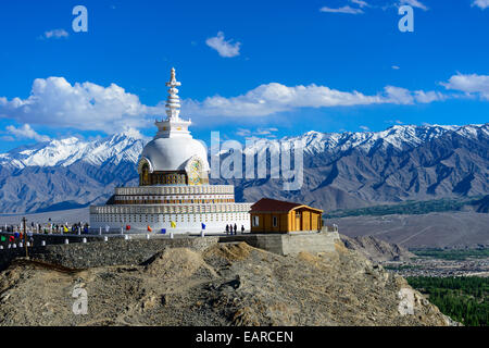 Shanti Stupa, Leh, Ladakh, Jammu Und Kaschmir, Indien, Ladakh, Jammu und Kaschmir, Indien Stockfoto