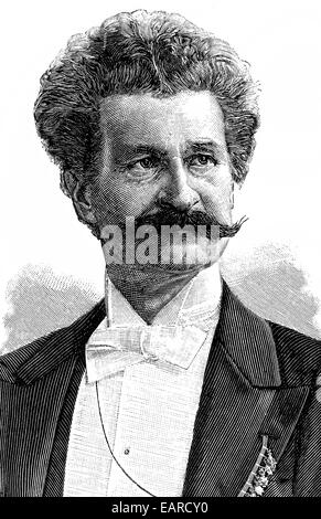 Johann Baptist Strauss, 1825-1899, österreichisch-deutscher Dirigent und Komponist, Porträt von Johann Baptist Strauss, 1825-1899, ein Stockfoto