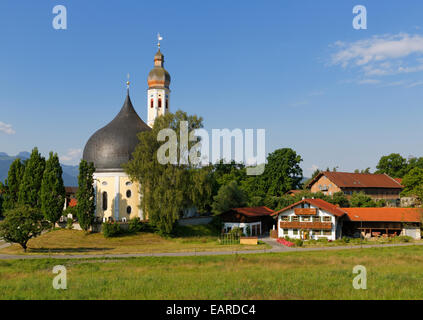 Kirche St. Johann Baptist und Heiligkreuz, Rosenheim, Westerndorf, Upper Bavaria, Bayern, Deutschland Stockfoto