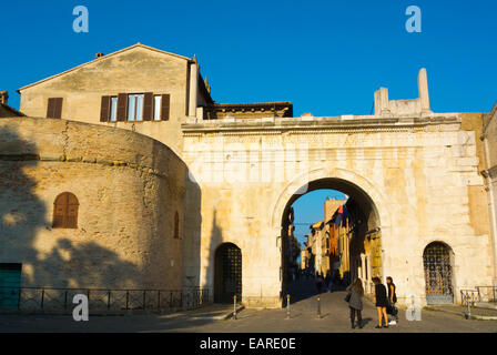 Arco di Augusto, Bogen des Augustus Fano, Marken, Italien Stockfoto