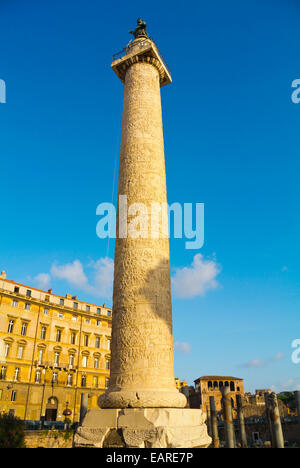 Colonna Traiana, die Trajanssäule, Piazza Foro Traiano Quadrat, Foro di Traiano, Forum Traiani, Trajan Forum in alten Rom, Ital Stockfoto