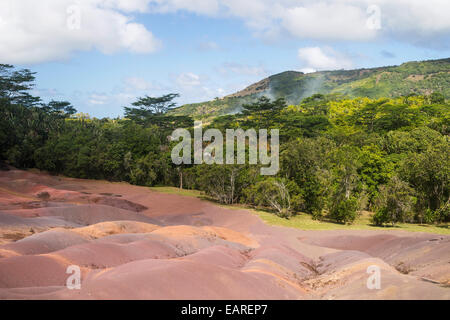 Chamarel farbige Erden, Terre de Couleurs 7, Black River Gorges National Park, Chamarel, Mauritius Stockfoto