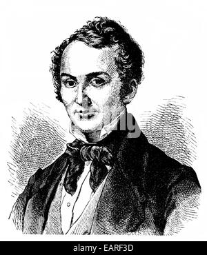 Gustav Albert Lortzing, 1801-1851, ein deutscher Komponist, Librettist, Schauspieler, Sänger und Dirigent, Porträt von Gustav Albert Lort Stockfoto