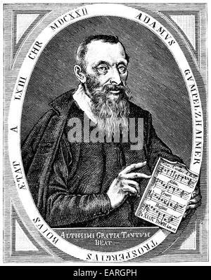 Adam Gumpelzhaimers oder Gumpeltzhaimer, 1559-1625, deutscher Komponist und Musiktheoretiker, Porträt von Adam g. Oder G Stockfoto