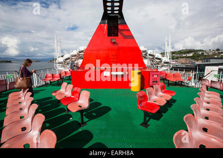 Caledonian MacBrayne, Mull Ferry Überschrift aus Oban, Schottland, UK. Stockfoto