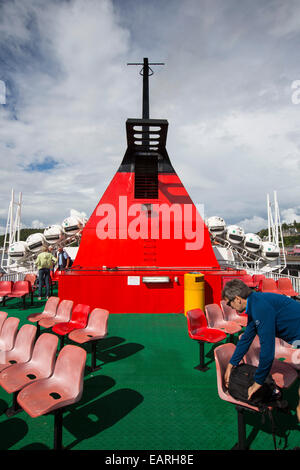 Caledonian MacBrayne, Mull Ferry Überschrift aus Oban, Schottland, UK. Stockfoto