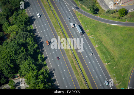 Luftbild Autobahn New Jersey, USA Stockfoto
