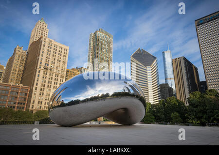 "Die Bohne" Cloud Gate, im freien Kunst, Chicago USA Stockfoto