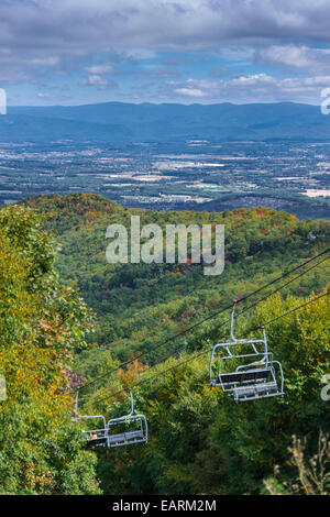 Skilift, Shenandoah Valley, Herbst Stockfoto