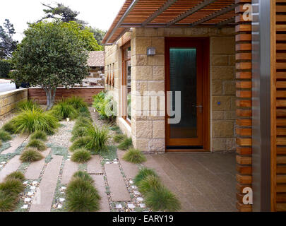 Exterieur und vorderen Garten, Odyssey Haus, Carmel, Kalifornien, USA Stockfoto