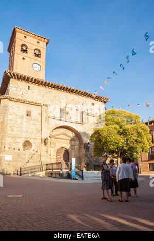 Kirche von San Pedro in Belorado Dorf in Jakobsweg Burgos, Spanien Stockfoto