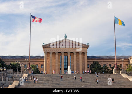 Das Philadelphia Museum of Art zählt zu den größten Kunstmuseen in den Vereinigten Staaten. Stockfoto