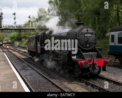 Vintage Dampf Lok Chiru in Grosmont Station auf der North Yorkshire Moors Railway, in der Nähe von Whitby, North Yorkshire, Großbritannien Stockfoto