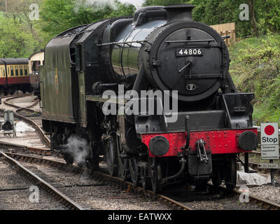 Vintage Dampf Lok Chiru in Grosmont Station auf der North Yorkshire Moors Railway, in der Nähe von Whitby, North Yorkshire, Großbritannien Stockfoto