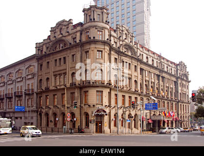 Historic Astor House Hotel in Shanghai in der Nähe von Bund 1846 erbaut. Stockfoto