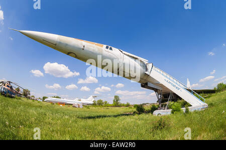 Tupolew Tu-144 Flugzeug war das erste in der Welt Überschall Verkehrsflugzeuge Stockfoto