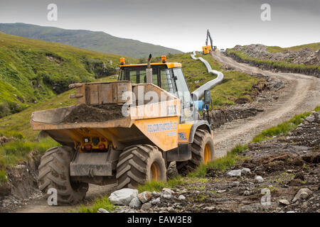 Ein 700 Kw Wasserkraft Pwer Schema gebaut an den Hängen des Ben More auf Mull, Schottland. Stockfoto