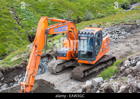 Ein 700 Kw Wasserkraft Pwer Schema gebaut an den Hängen des Ben More auf Mull, Schottland. Stockfoto