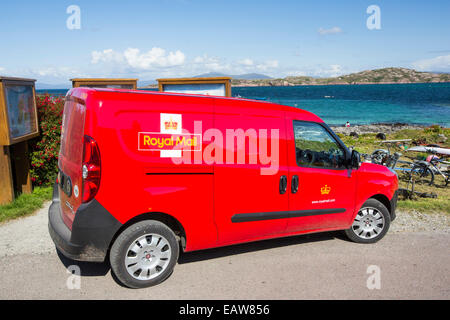 Ein Royal Mail van auf Iona, aus Mull, Schottland. Stockfoto