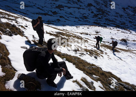 Base Jumper Base hüpfen von Kandersteg Berg in Bern, Schweiz Stockfoto