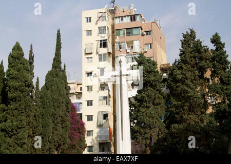 Beirut Libanon. 21. November 2014. Der Cross des Opfers bei der britischen Soldatenfriedhof in Beirut Libanon von der Commonwealth Gräber Kommission Kredit gepflegt werden: Amer Ghazzal/Alamy Live-Nachrichten Stockfoto