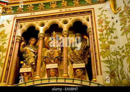 Detail der Innenräume von Castell Coch, Tongwynlais, Cardiff, Südwales, UK. Stockfoto