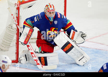 20. November 2014 - Helsinki, Finnland - Henrik Karlsson von Jokerit während der Kontinentalen Hockey-Liga Spiel Jokerit Vs SKA Sankt Petersburg in der Hartwall Arena in Helsinki am 20. November 2014. Matti Raivio / in der ganzen Presse Stockfoto